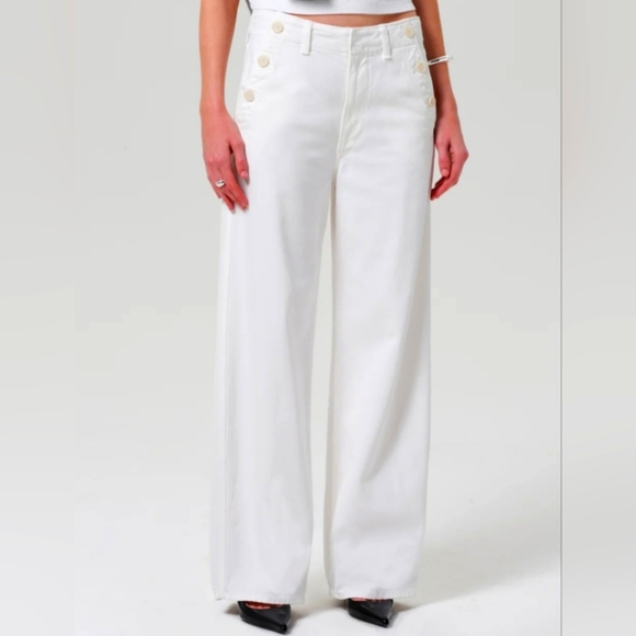 Citizens Of Humanity!! Boardwalk Wide-Leg Jeans- In White!! - Picture 13 of 16